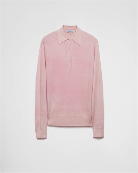 Alabaster Pink Cashmere Polo Shirt 